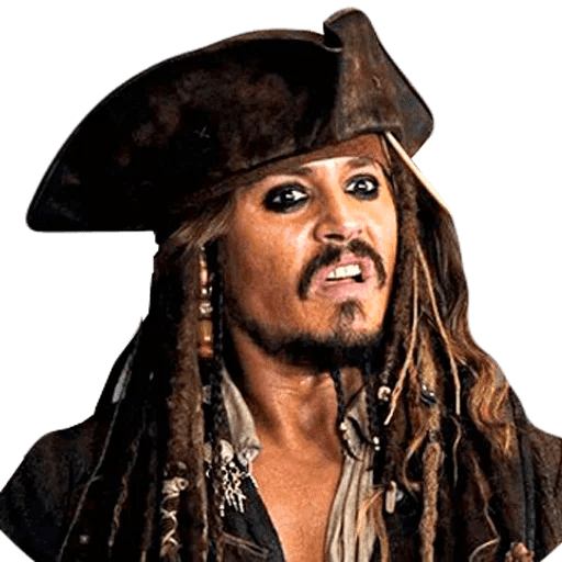 Captain Jack Sparrow Png Photo (black, gray)