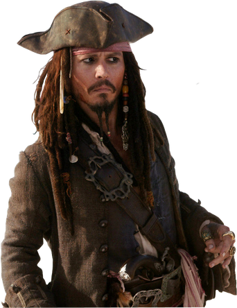 Captain Jack Sparrow Png Transparent (black)