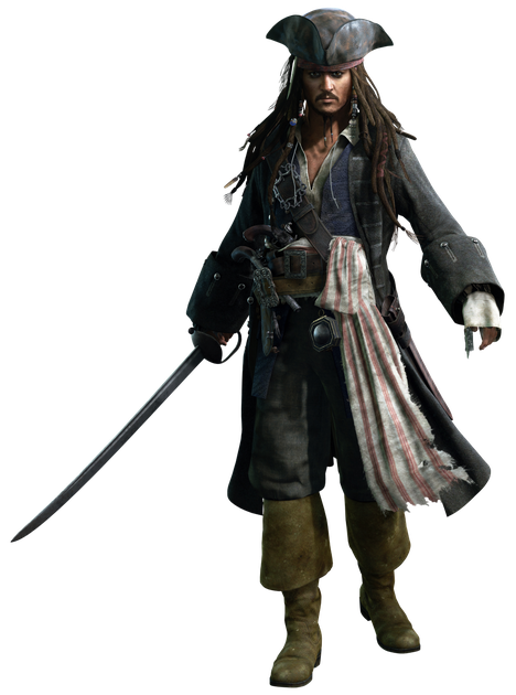 Captain Jack Sparrow Png (black)