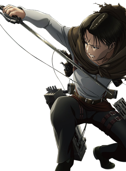 Captain Levi Ackerman Png Clipart (black)