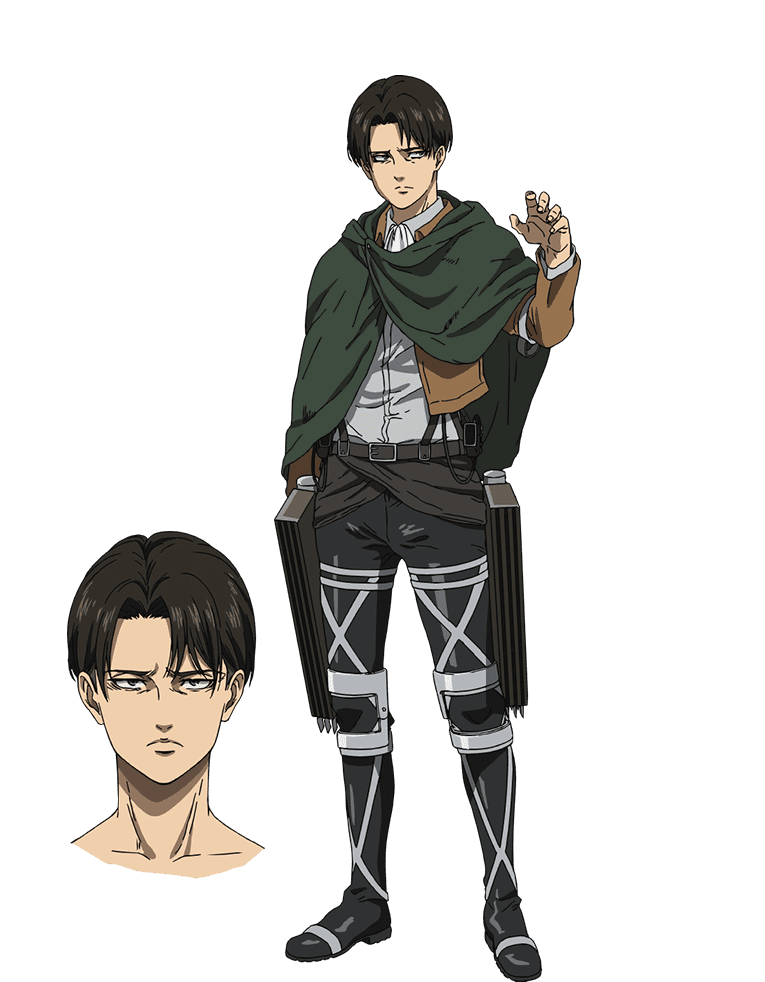 Captain Levi Ackerman Png Image (gray, black, indigo)