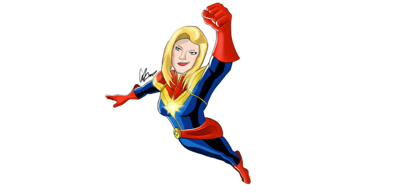 Captain Marvel Png Clipart (black, maroon)