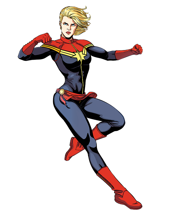 Captain Marvel Png Pic (silver, white, black, navy, gray)