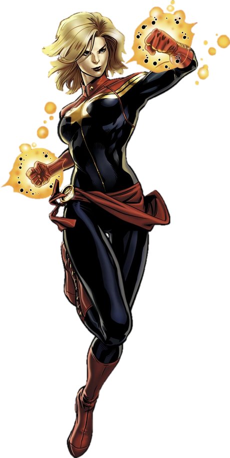 Captain Marvel Transparent Background (black)