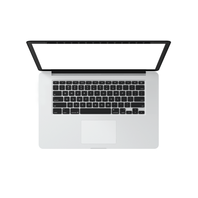 Laptop Top View Png Picture (white, lavender)