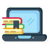 Laptop Computer Books Study Pc Icon Free Png Icon Download (silver, mint, navy, black, teal)