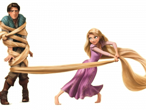 Rapunzel Download Png 300X225 (black, gray)