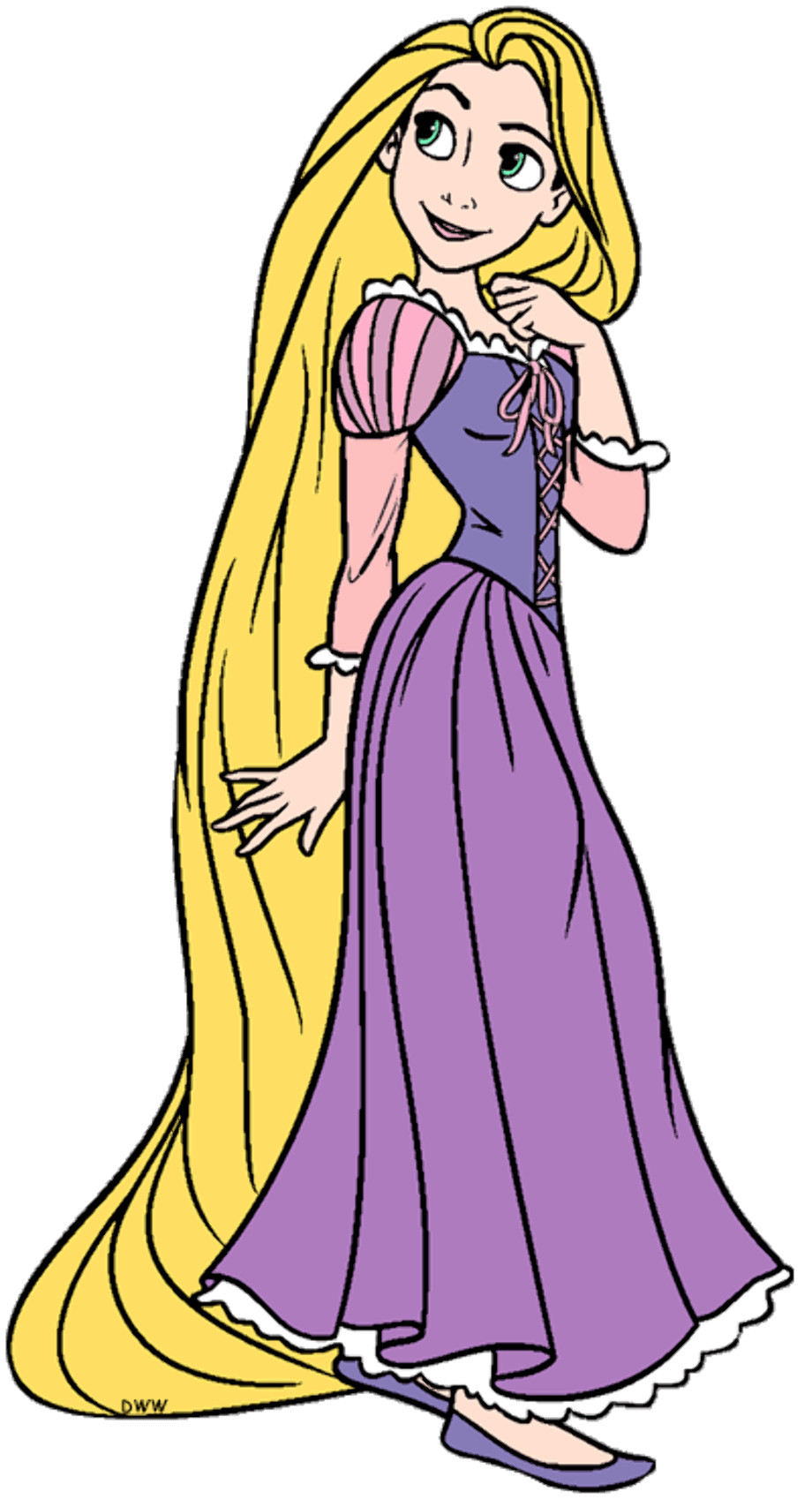 Rapunzel Png File (gray, plum, salmon)