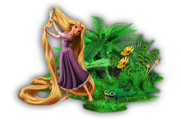 Rapunzel Png Isolated Hd (black)