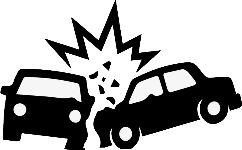 Car Crash Png Pic (black, white)