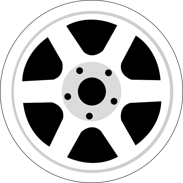 Car Wheel Vector Png Clipart (lavender, black, silver, white)