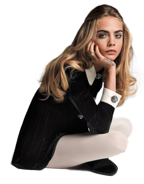 Cara Delevingne Png Clipart (white, black)