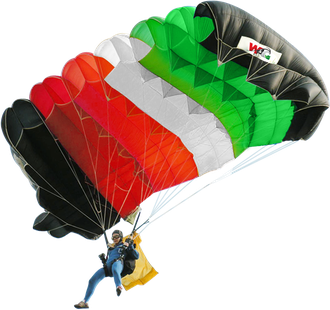 Parachuting Png File (silver, black)