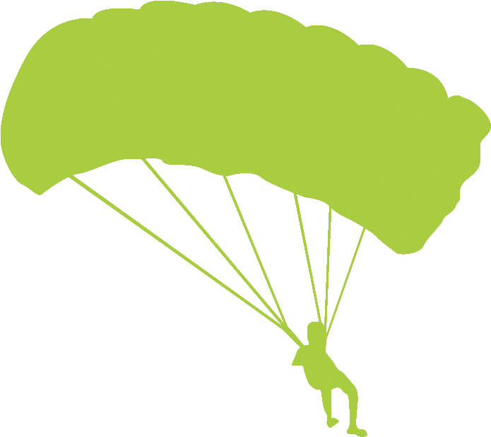 Parachuting Png Image (gray, black, gold)