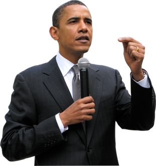 Barack Obama Mike Png (black)