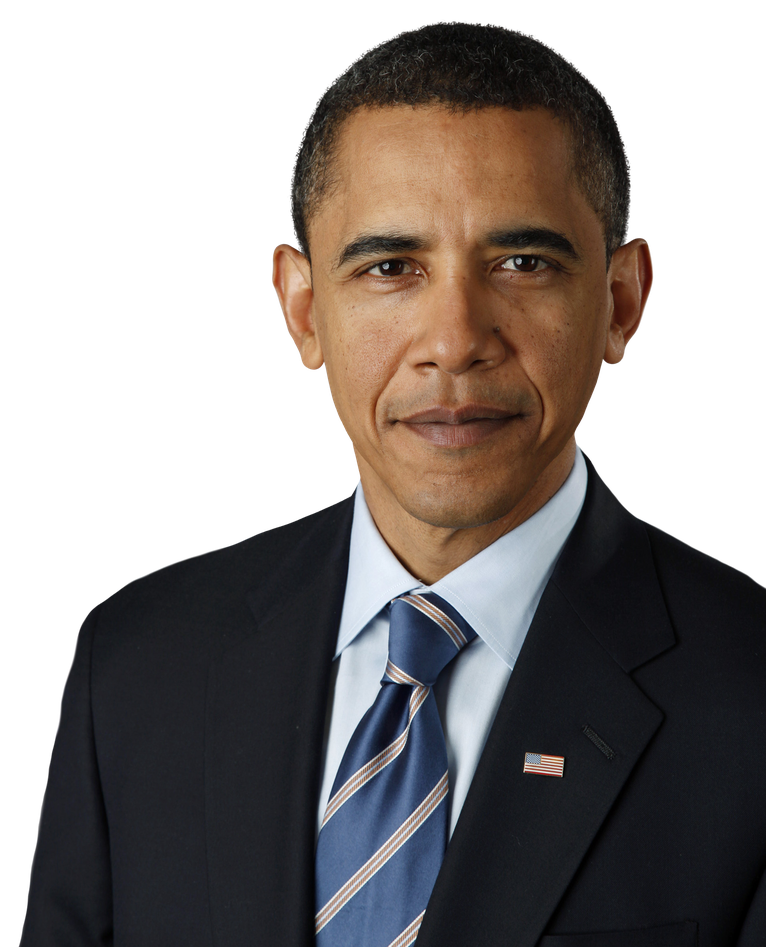 Barack Obama Smiling Png (black)