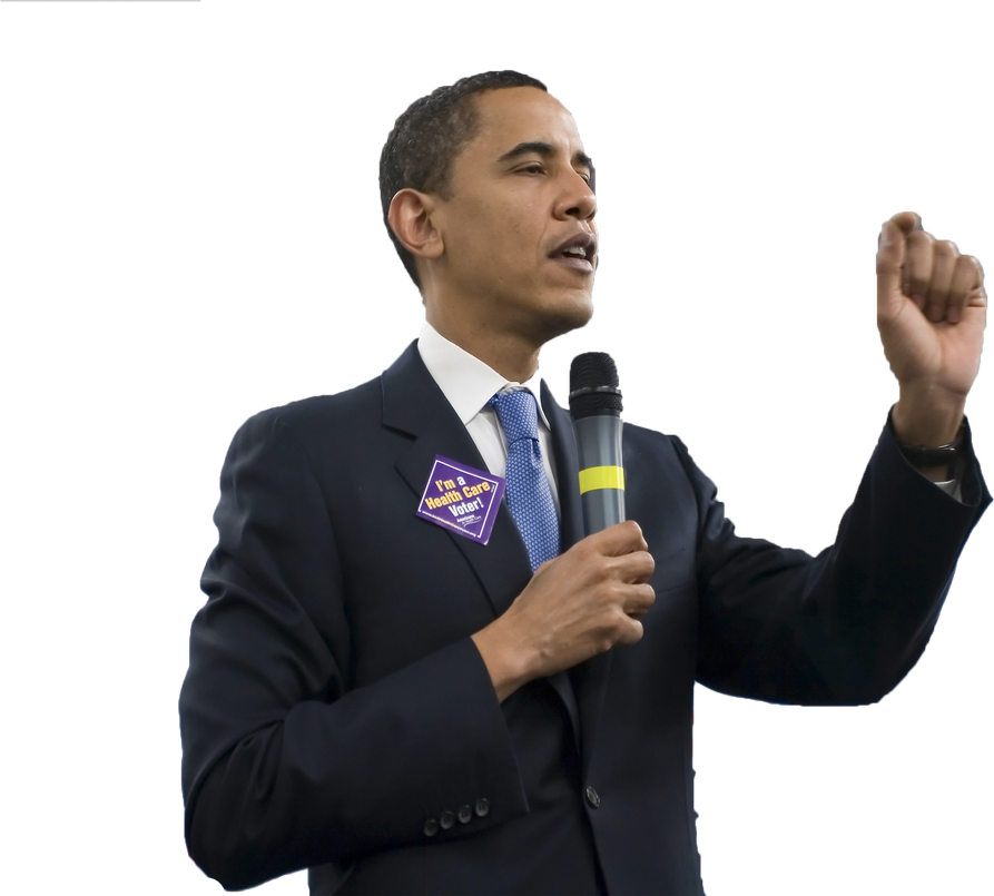 Barack Obama Transparent Png (black)