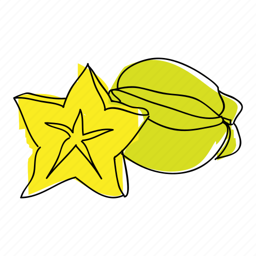 Carambola Png Picture (black, yellow, gold)