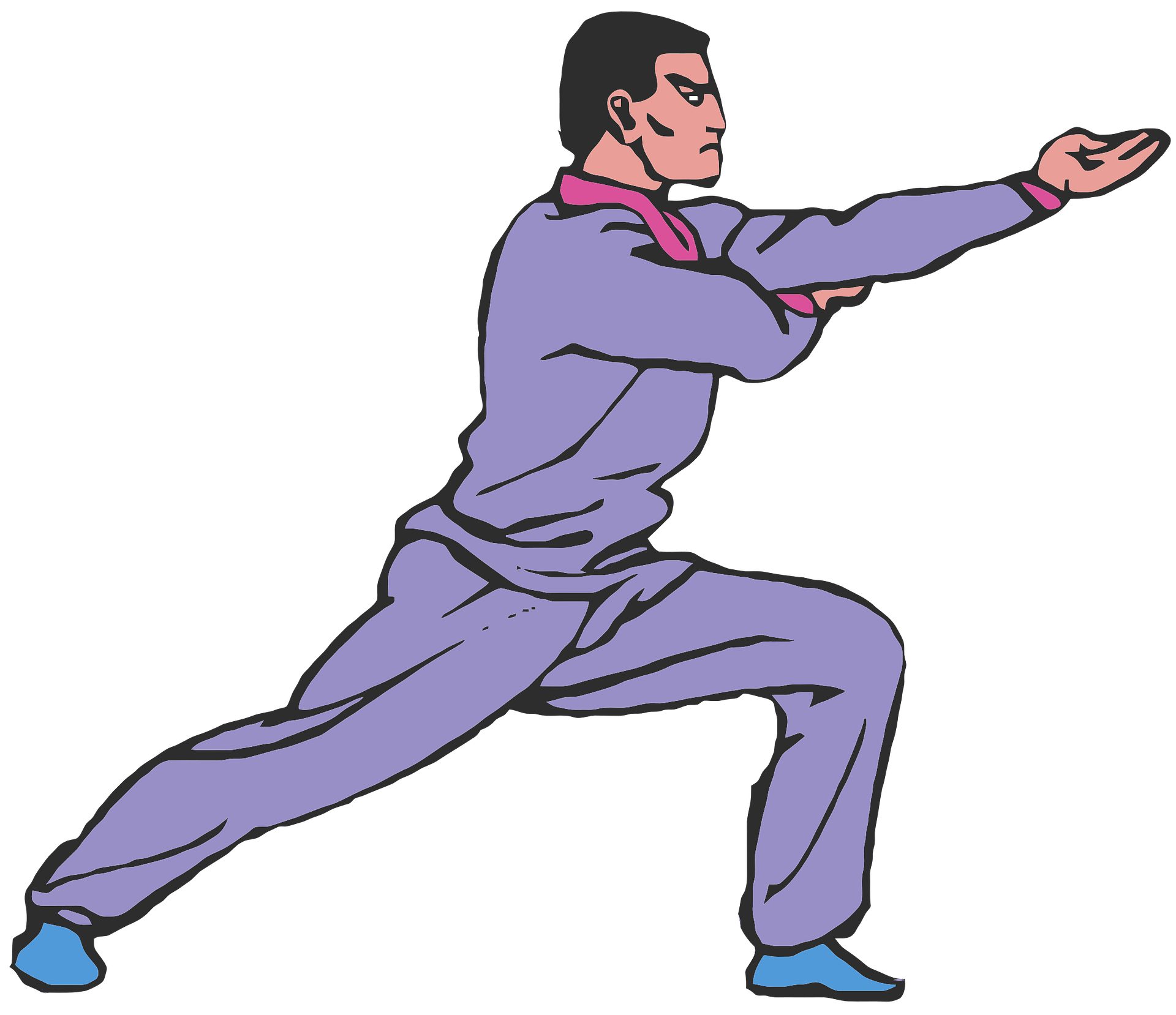 Karate Male Fighter Transparent Png (gray, silver)