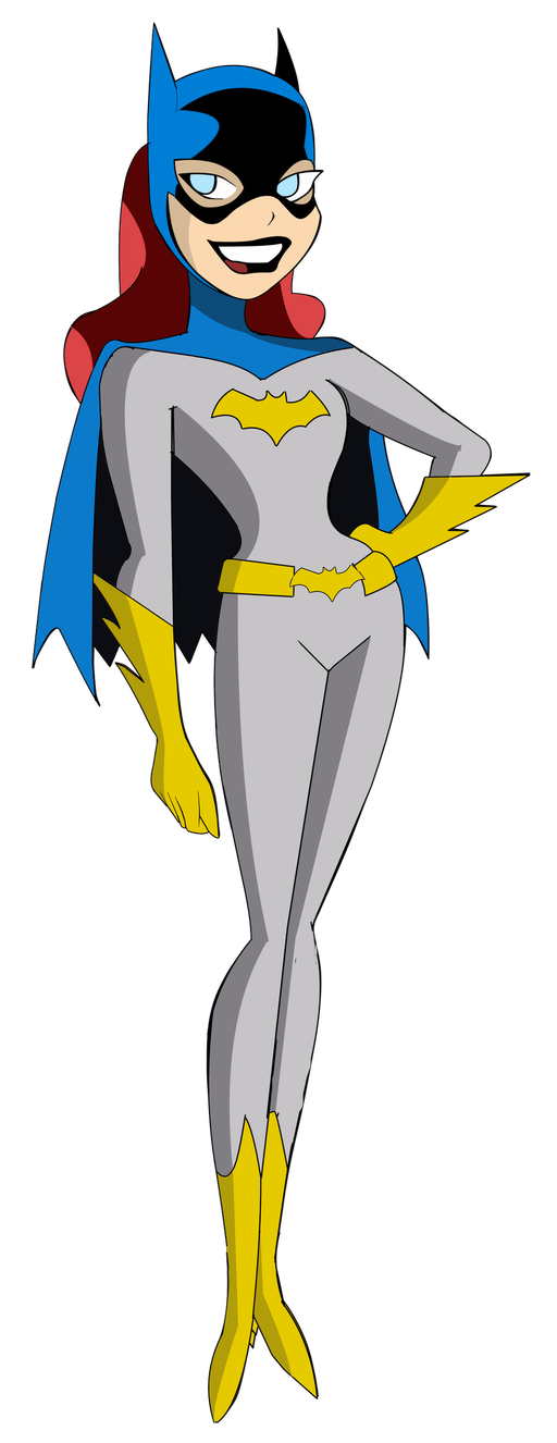 Barbara Gordon Batgirl Transparent Background (black, silver)