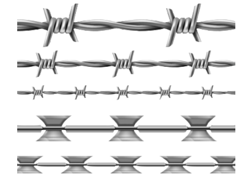 Barbed Wire Png (gray, white, silver)