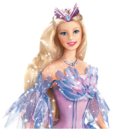 Barbie Doll Princess Smiling Png (lavender, black, pink)