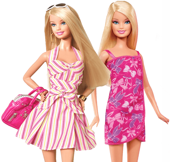 Barbie Doll Twins Png (white, black, silver, pink, salmon)