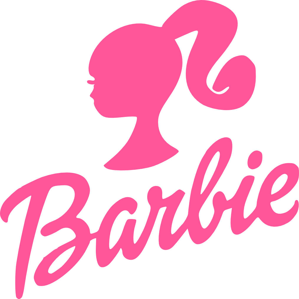 Barbie Logo Transparent Png (white, salmon)