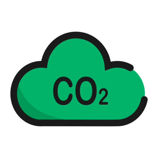 Carbon Dioxide Concentration Free Png Icon (black, teal)