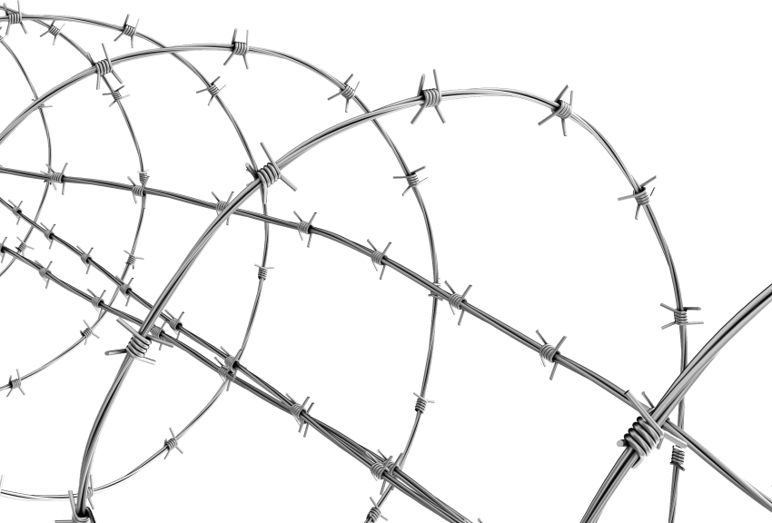 Barbwire Transparent Background (white, black, gray)