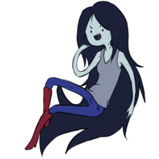 Marceline Vampire Queen Png Isolated Pic (white, gray, black, indigo)