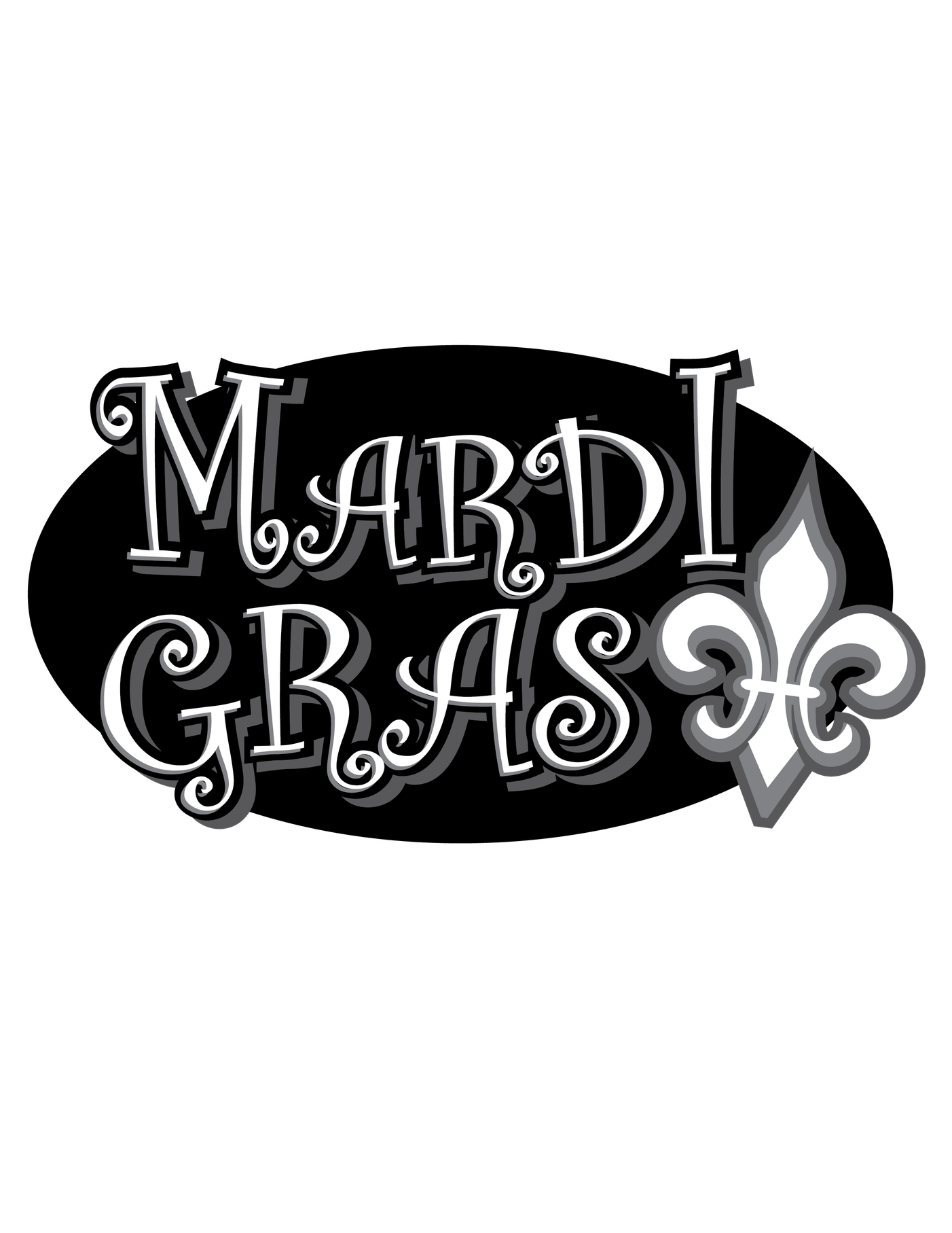 Mardi Gras Logo Png Isolated Hd (white, black)