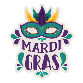 Mardi Gras Logo Png Photo (beige, indigo, black, teal)