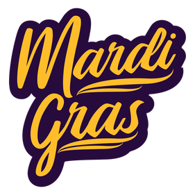 Mardi Gras Logo Png Photos (black, orange, gold)