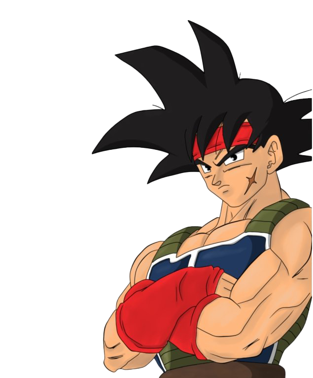 Bardock Png Pic (white, black, red)