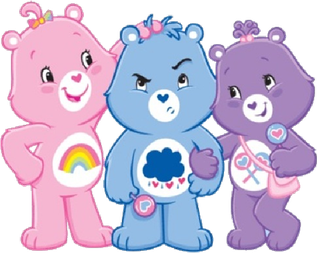 Care Bears Png Clipart (black, white, pink, silver)