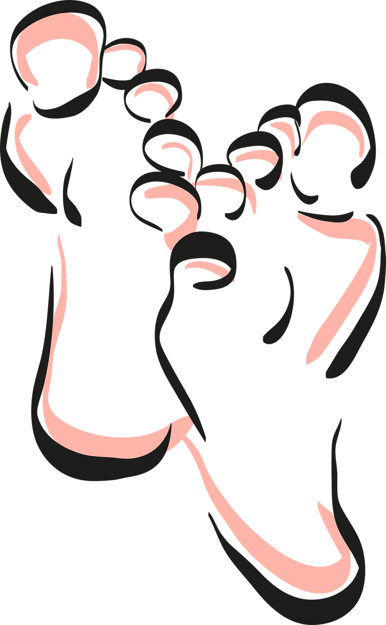 Barefoot Transparent Png (pink, black)