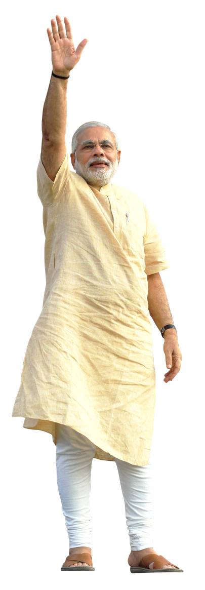 Narendra Modi Transparent Background (beige, black, white)