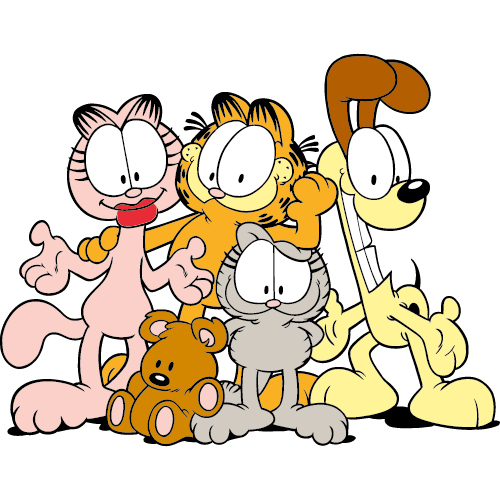 Garfield Background Png (beige, chocolate, white, silver, pink)