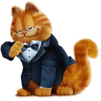 Garfield Cartoon Png Transparent (black)