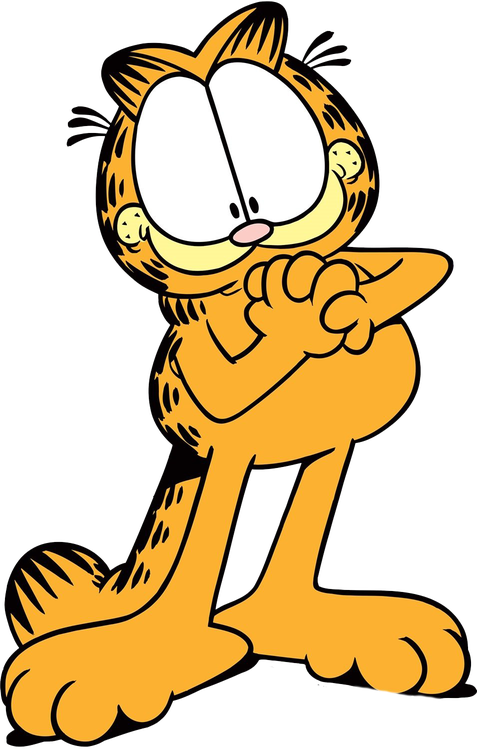 Garfield Transparent Background (black, white, orange)