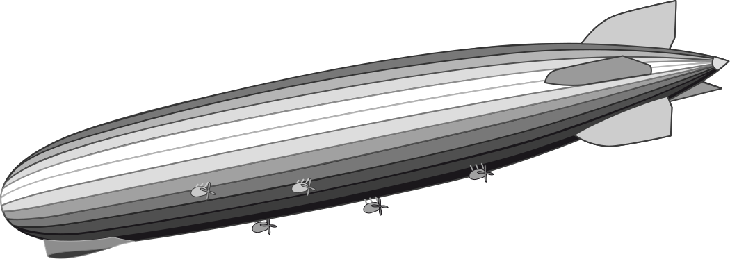 Cargo Airship Transparent Png (black, gray, silver)