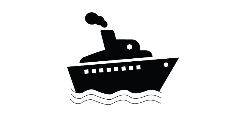 Cargo Vessel Png File (black, white)