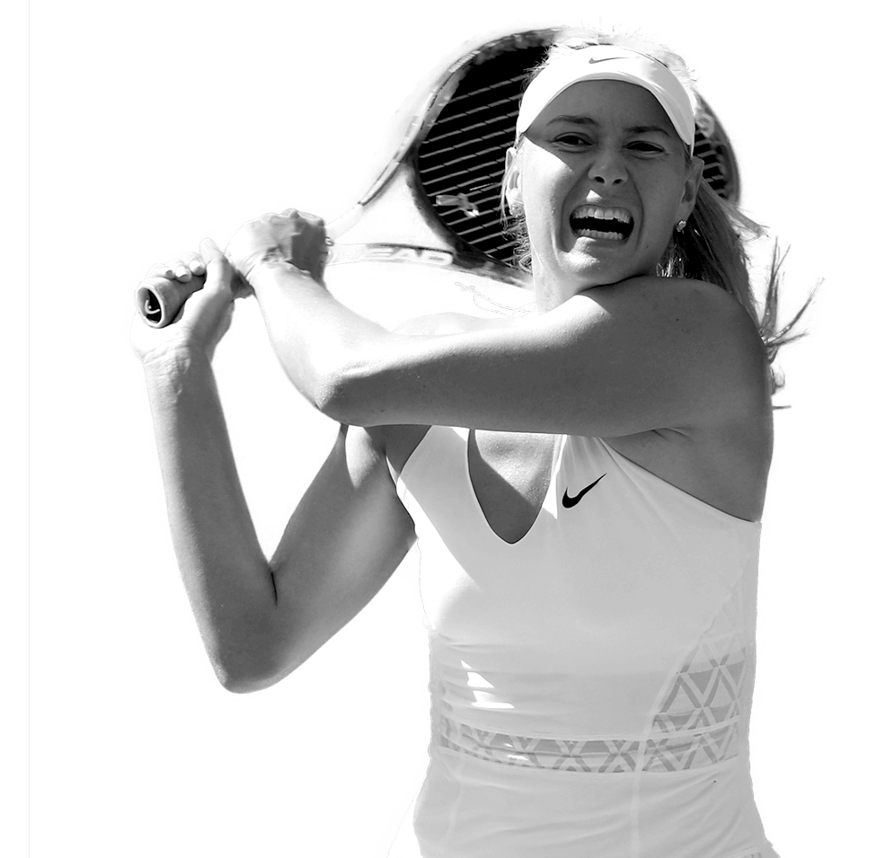 Maria Sharapova Png Photos (white, silver, black, gray)