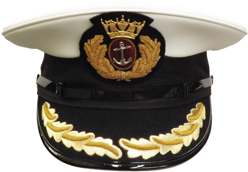 Marine Captain Navy Cap Png File (black)