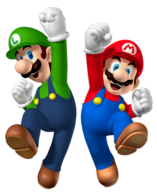 Mario And Luigi Download Png Image (navy, black, teal)