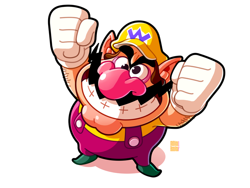 Wario Background Png (black, purple, pink, white)