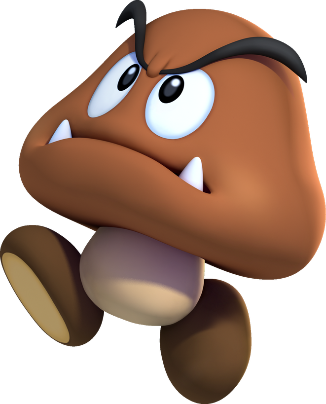 Mario Bros Png Transparent Image (gray, chocolate, black)