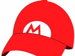 Mario Hat Png 300X225 (black, red, white)