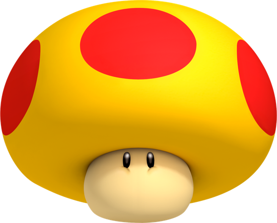 Mario Mushroom Png Hd (black, orange)